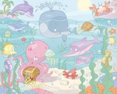 Walltastic - Tapet pentru Copii Baby Under the Sea